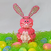 串珠复活节兔子套件-粉红色的兔子-串珠安全别针兔子