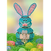 串珠复活节兔子套件-点亮复活节兔子装饰-水兔-串珠安全别针兔子