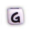 字母珠- G -陶瓷-立方体-白色/黑色字母-陶瓷字母珠- G -陶瓷字母珠-陶瓷字母珠-陶瓷字母珠