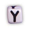 字母珠- Y -陶瓷-立方体-白色/黑色字母-陶瓷字母珠- Y -陶瓷字母珠-陶瓷字母珠-陶瓷字母珠