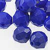 多面珠子- 4毫米珠子-多面塑料珠子-皇家蓝色Op - 4毫米多面珠子-丙烯酸多面珠子