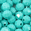 Faceted Beads - Aqua Op - 8mm Faceted Acrylic Beads - Plastic Faceted Beads - 8mm Faceted Beads