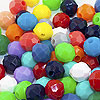 Faceted Beads - Assorted Op - 8mm Faceted Acrylic Beads - Plastic Faceted Beads - 8mm Faceted Beads