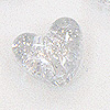 小马心脏珠子-心形珠子-水晶W/银闪光-心脏珠子-心脏小马珠子-小马珠子心