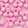 三珠- Lt粉红色-螺旋桨珠-塑料三珠