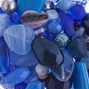 蓝色玻璃珠-玻璃珠混合-蓝色的色调-小玻璃珠手镯-玻璃珠珠宝制作