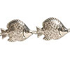 金属鱼形珠-镀银-金属鱼珠