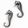 海马的魅力——海马珠子- Black - Fish Beads - Fish Charms - Mini Seahorse