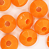 在上雕琢平面的Rondelle珠子-在上雕琢平面的间隔珠子-橙色- Rondelle间隔珠子
