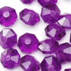 在上雕琢平面的Rondelle珠子-在上雕琢平面的间隔珠子- Dk紫水晶- Rondelle间隔珠子