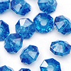 在上雕琢平面的Rondelle珠子-在上雕琢平面的间隔珠子- Dk蓝宝石- Rondelle间隔珠子