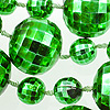 绿色的Mardi Gras珠子- Mardi Gras扔珠子-派对珠子- Mardi Gras项链-特色Mardi Gras珠子-游行珠子