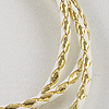 博洛领带绳-编织博洛绳-金属金和白色-博洛领带绳-皮革绳-编织皮革绳-博洛领带用品