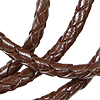 皮革波洛绳-圆编织皮绳- Dk棕色-波洛皮革-皮革波洛领带绳-皮革波洛绳