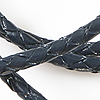 皮革博洛绳-圆编织皮革绳- Dk太平洋蓝色-博洛皮革-皮革博洛领带绳-皮革博洛绳