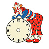 小丑新奇钟面-钟面为孩子-新奇钟面-时钟表盘面-独特的墙壁时钟