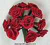 彩带玫瑰簇-红-彩带玫瑰簇-彩带玫瑰束