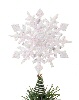 雪花树顶-白色与irrid。亮片-圣诞树装饰-圣诞树顶部