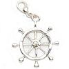 龙虾Clasp Charm - Spinwheel - Silver - Jewelry Charm