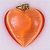 光纤心脏魅力-橙色-珠宝发现