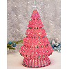 串珠安全别针圣诞树套件-粉红树/金别针-串珠圣诞树套件-串珠圣诞树