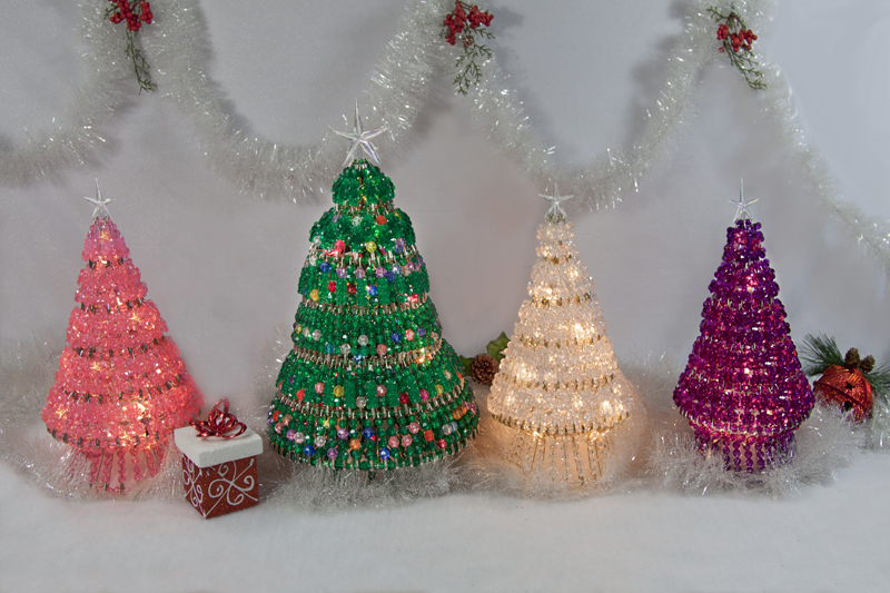 串珠圣诞树套件-串珠安全别针圣诞树