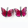 孤峰rfly for Crafts - Feather Butterflies - Wine Red - Decorative Butterflies - Artificial Butterflies - Butterflies for Crafts - Fake Butterflies -