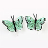 孤峰rfly for Crafts - Feather Butterflies - Spring Green - Decorative Butterflies - Artificial Butterflies - Butterflies for Crafts - Fake Butterfiles -
