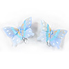 孤峰rfly for Crafts - Feather Butterflies - Pastel Blues - Decorative Butterflies - Artificial Butterflies - Butterflies for Crafts - Fake Butterflies -