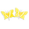 孤峰rfly for Crafts - Feather Butterflies - Yellow - Decorative Butterflies - Artificial Butterflies - Butterflies for Crafts - Fake Butterflies -