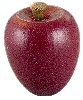 彩绘木苹果与茎-深红色-迷你苹果