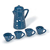 永恒的迷你?- Coffee Pot with Cups - Camp Coffee Pot - Timeless Miniatures -- Camp Style Coffee Pot