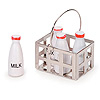 永恒的迷你裙呢?- Milk Crate with Milk Bottles - Timeless Miniatures - Tiny Milk Bottles - Mini Milk Bottle Crate