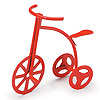 永恒的迷你裙呢?微型三轮车-红色-玩具微缩模型-玩具屋用品-微型玩具屋配件