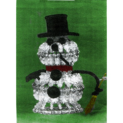 免费圣诞项目模式-串珠点亮雪人