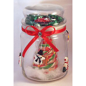 回收的圣诞糖果罐-免费的圣诞项目模式