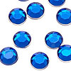 亚克力雕面水钻- Dk蓝宝石-光滑的顶部雕面水钻-圆形亚克力水钻-光滑的顶部雕面平背水钻