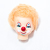 快乐的小丑头-草莓金发-塑料小丑娃娃头